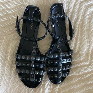 Jimmy Choo gladiator jelly stud flats